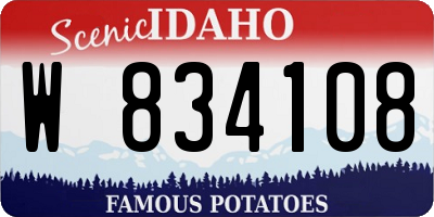 ID license plate W834108