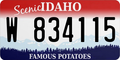 ID license plate W834115