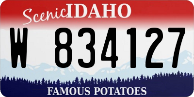 ID license plate W834127