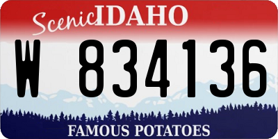 ID license plate W834136