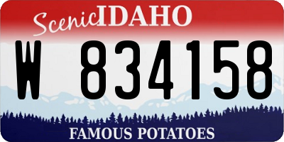 ID license plate W834158