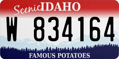 ID license plate W834164