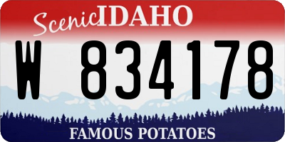 ID license plate W834178