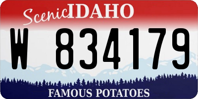 ID license plate W834179