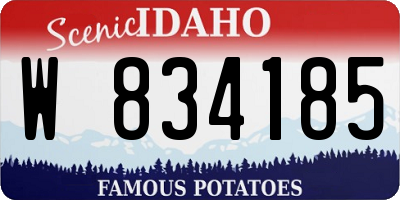ID license plate W834185