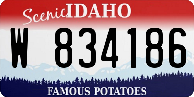 ID license plate W834186