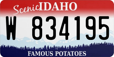 ID license plate W834195