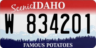 ID license plate W834201