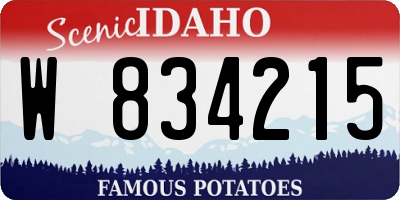 ID license plate W834215