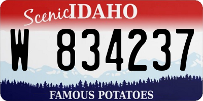 ID license plate W834237