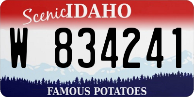ID license plate W834241
