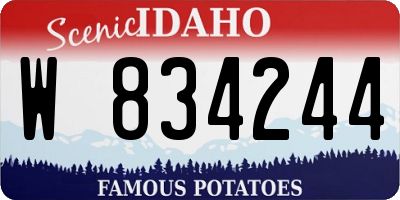 ID license plate W834244