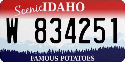 ID license plate W834251