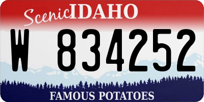 ID license plate W834252