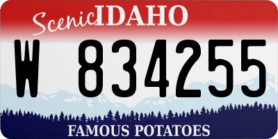 ID license plate W834255