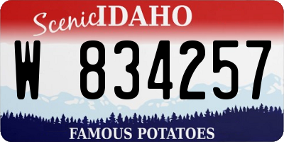 ID license plate W834257