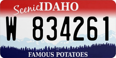 ID license plate W834261