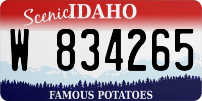 ID license plate W834265
