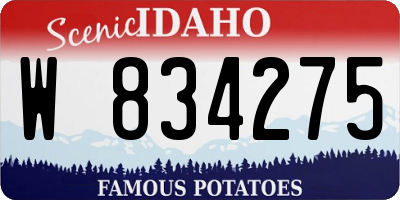 ID license plate W834275