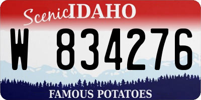 ID license plate W834276
