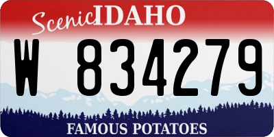 ID license plate W834279