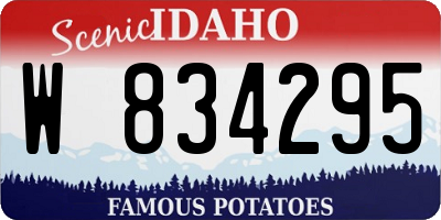 ID license plate W834295