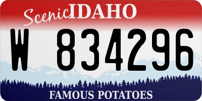 ID license plate W834296