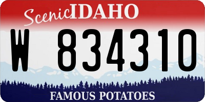 ID license plate W834310