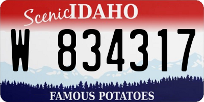 ID license plate W834317