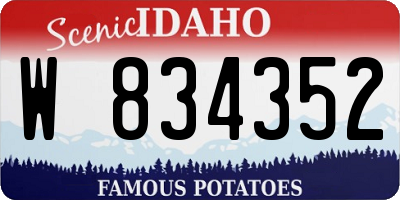 ID license plate W834352