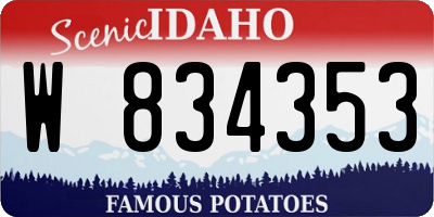ID license plate W834353