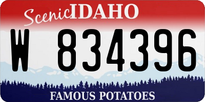 ID license plate W834396