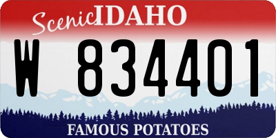 ID license plate W834401
