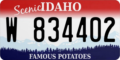 ID license plate W834402