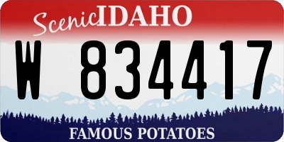 ID license plate W834417