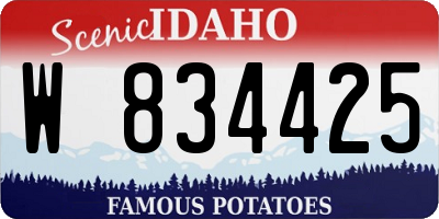 ID license plate W834425