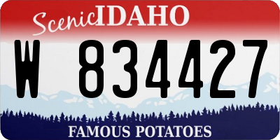 ID license plate W834427
