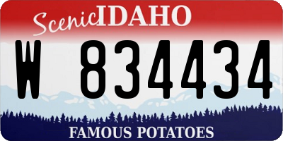 ID license plate W834434