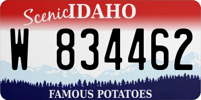 ID license plate W834462