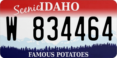 ID license plate W834464