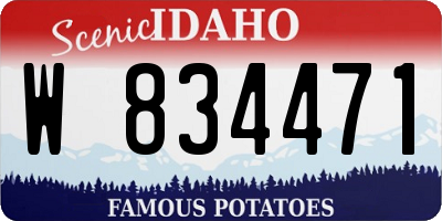 ID license plate W834471