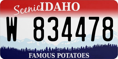 ID license plate W834478
