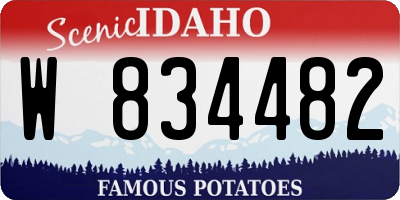 ID license plate W834482