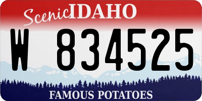 ID license plate W834525