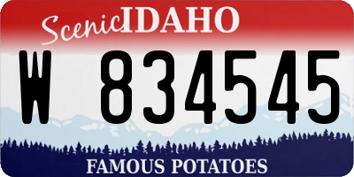 ID license plate W834545