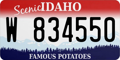 ID license plate W834550