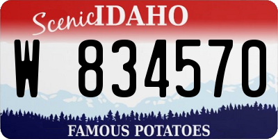 ID license plate W834570