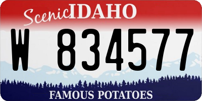 ID license plate W834577