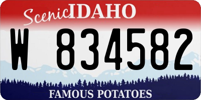 ID license plate W834582