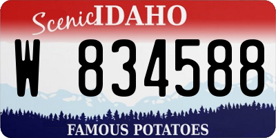 ID license plate W834588